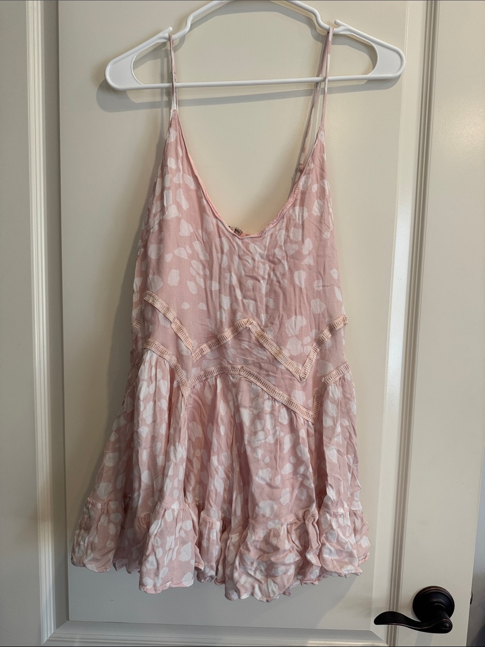 Women’s Pink Floral Spaghetti Strap Sundress